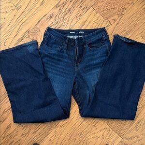 Old Navy High-Rise Wide Leg Jeans in Deep Blue